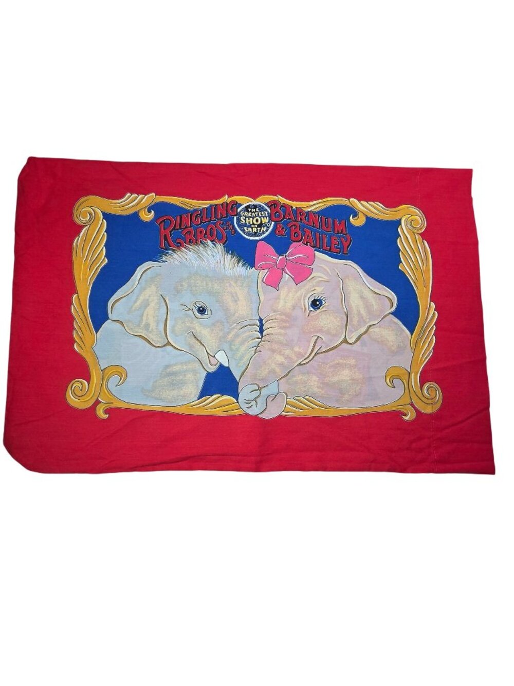 Ringling Bros Barnum & Bailey Circus Vintage Standard Pillowcase 20x26